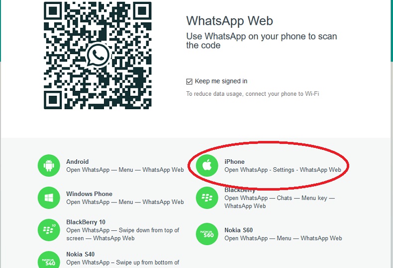 whatsapp web for iphones