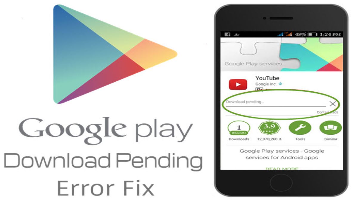 google play pending download